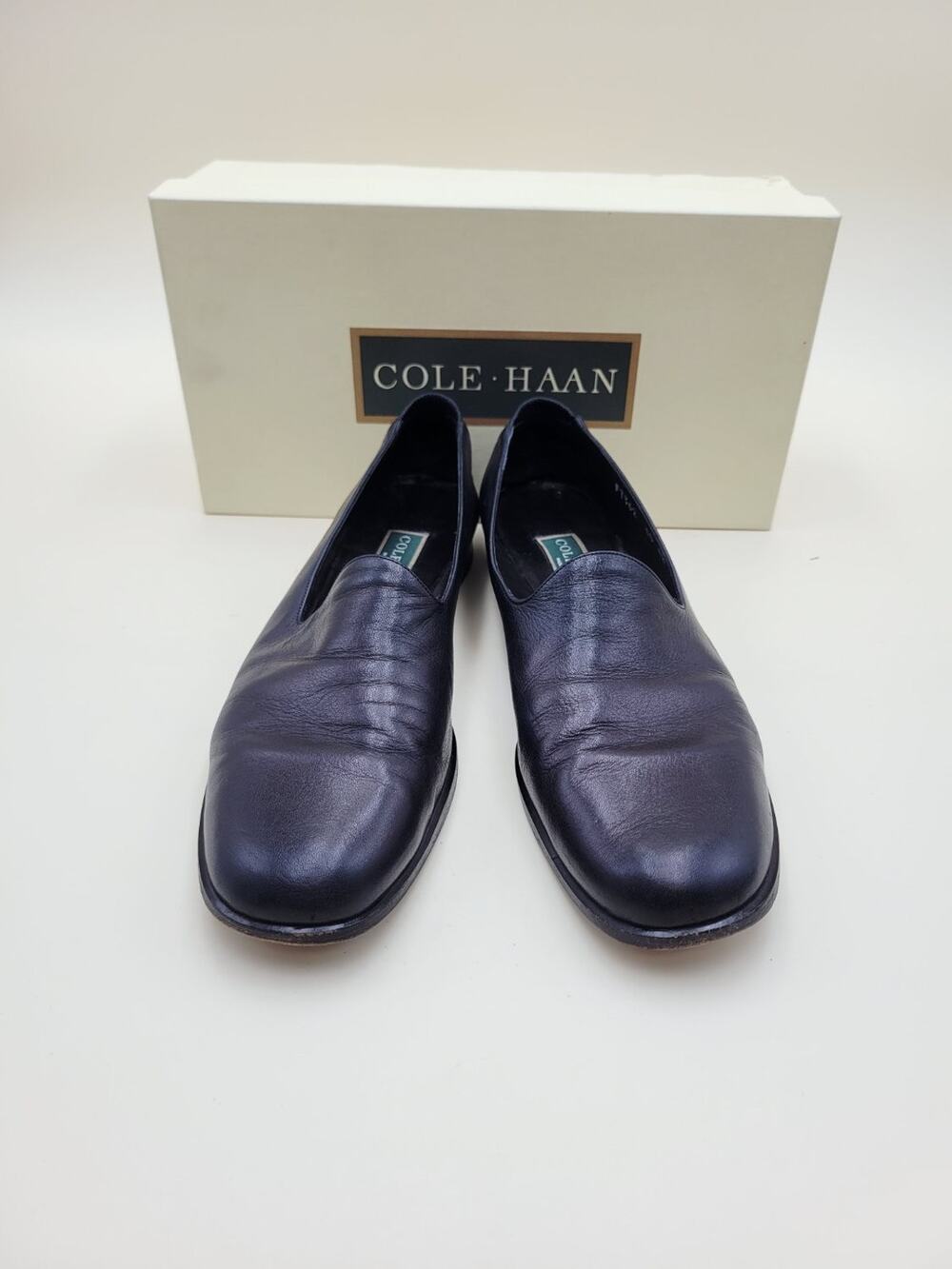 Cole Haan F7362 Women's Flat 10 Aaaa Black Pebbled Leather Texture